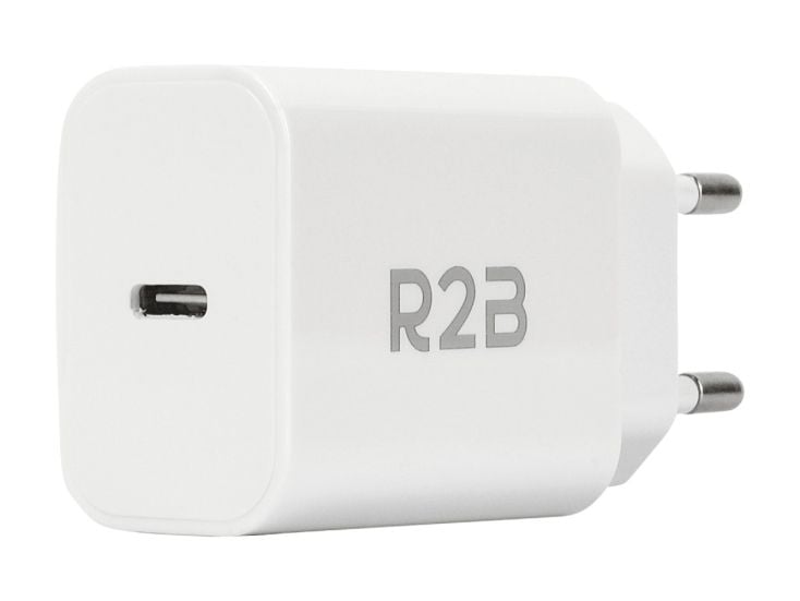 R2B Chargeur USB‑C 20W Blanc