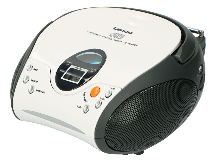 Lenco SCD-24 WHITE Lecteur CD Boombax - Blanc