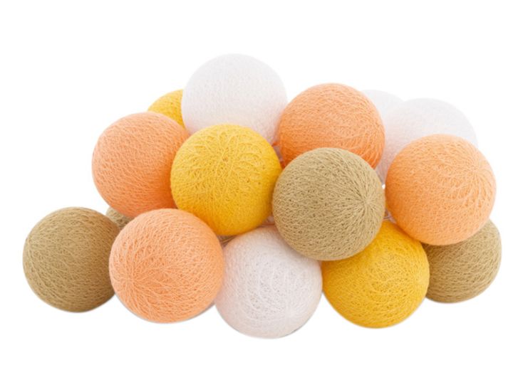 Cotton Ball Lights Outdoor Extension Kit guirlande - Naranja