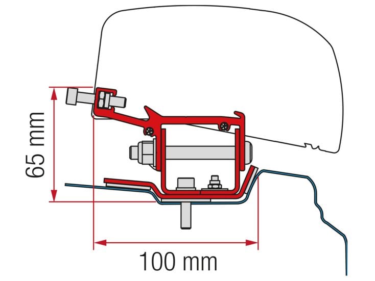 Fiamma adaptateur F40Van Trafic/Vivaro/Talento/NV300 L1