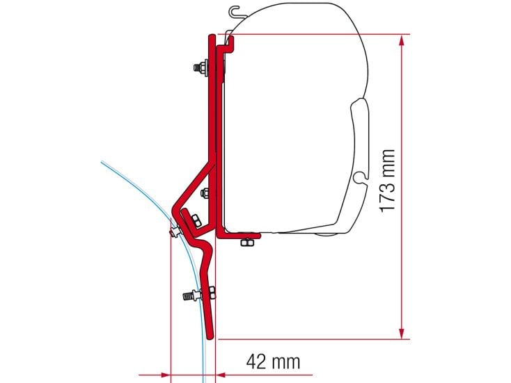 Fiamma F45 adaptateur Ducato Master 1984-1998