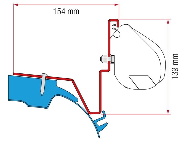 Fiamma F35 adaptateur Mercedes Vito Jules Verne