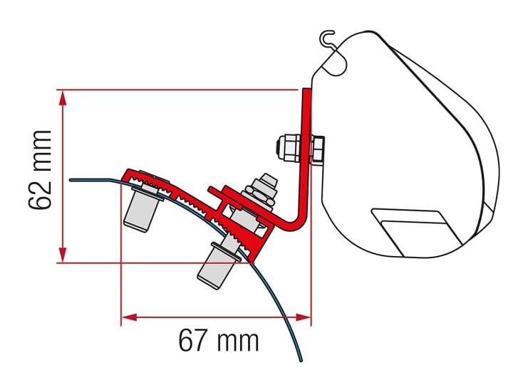 Fiamma F35 adaptateur PSA Minivan