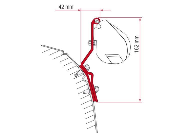 Fiamma F35 adaptateur VW T4 - VW T4 Lift Roof