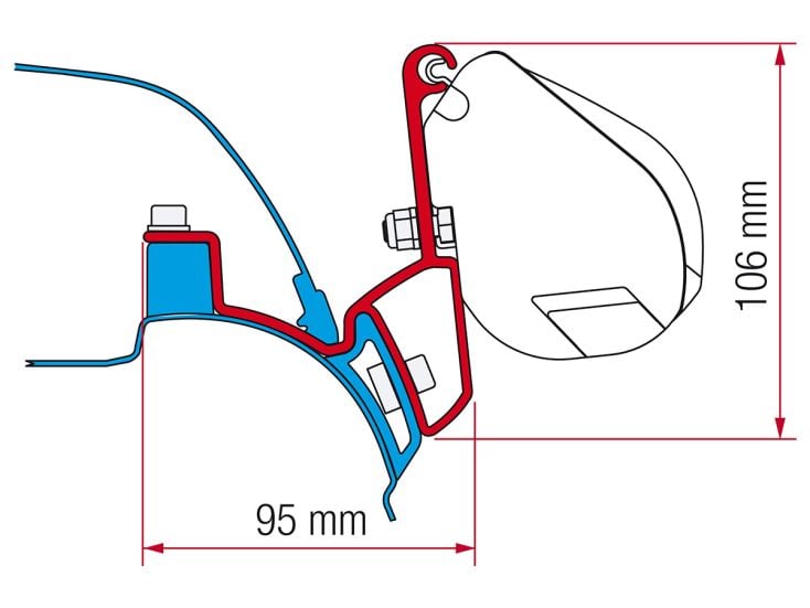 Fiamma F35 adaptateur VW T5/T6 California