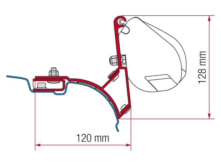 Fiamma F35 adaptateur VW T5/T6 Multivan-Transporter