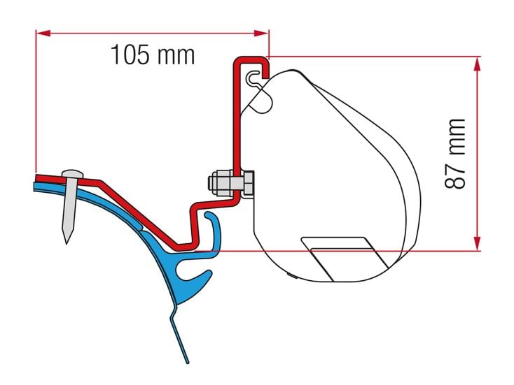 Fiamma F35 adaptateur VW T6 Kepler