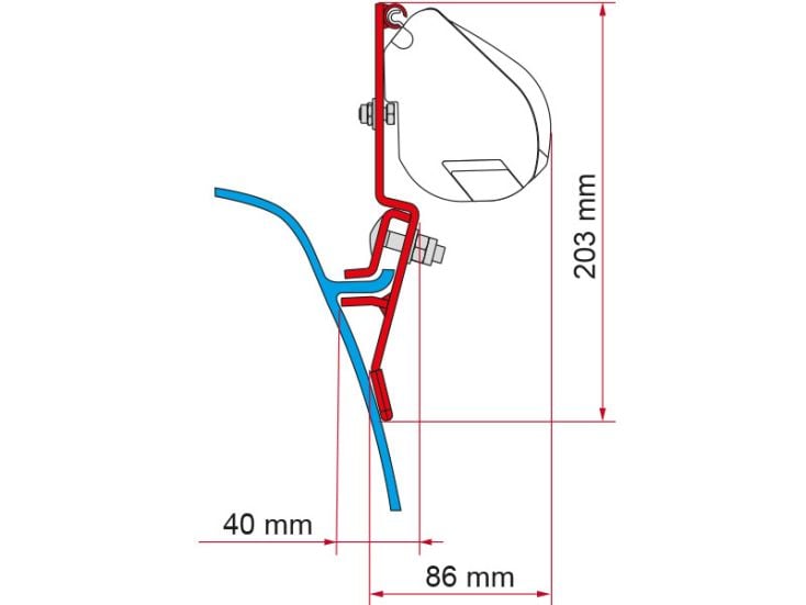 Fiamma F35 VW T3 adaptateur