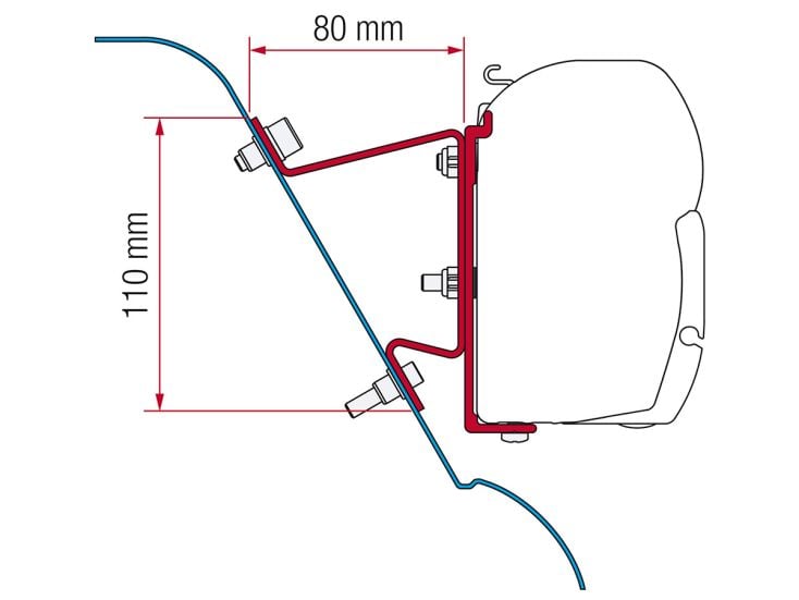 Fiamma F45 adaptateur Crafter Sprinter H3