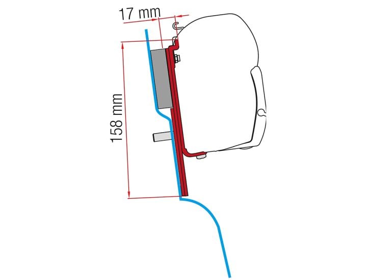 Fiamma F45 adaptateur Ford Custom Nugget