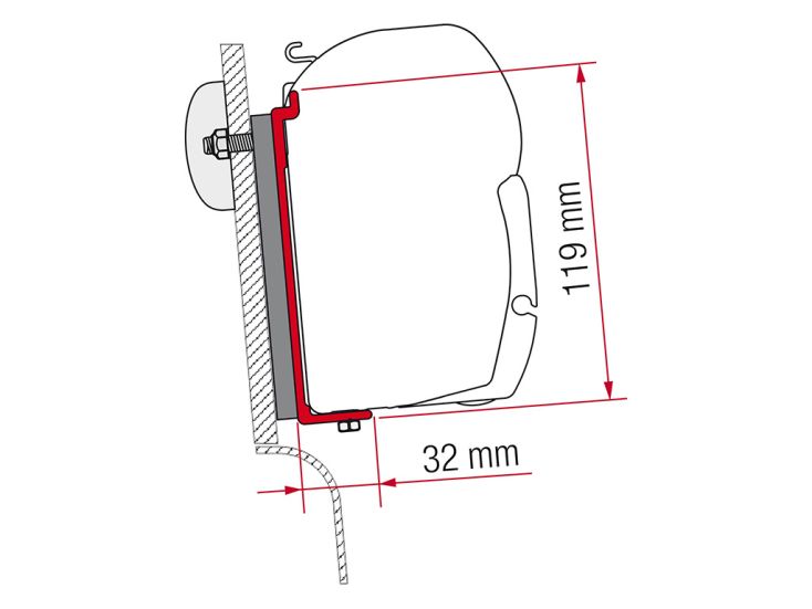 Fiamma F45 adaptateur High Roof Adapter Westfalia