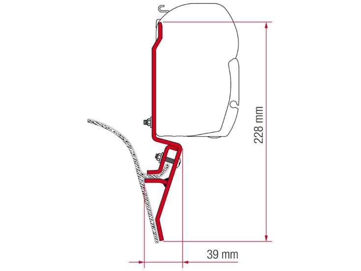 Fiamma F45/F43 adaptateur VW T3