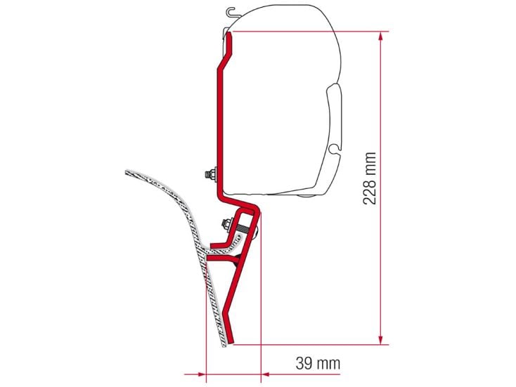 Fiamma F45 adaptateur VW T3