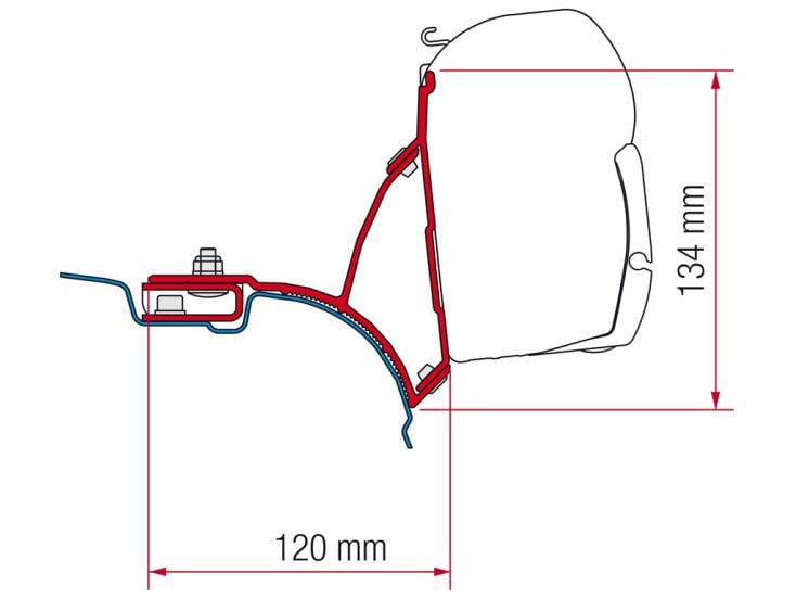 Fiamma F45 adaptateur VW T5/T6 Transporter Multivan