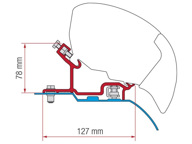 Fiamma F80/F65 adaptateur Ducato H3