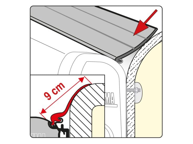 Fiamma Rain Guard L 550 joint d'étanchéité