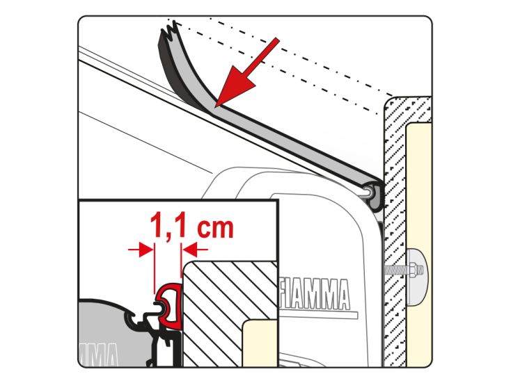 Fiamma Rain Guard S 550 joint d'étanchéité