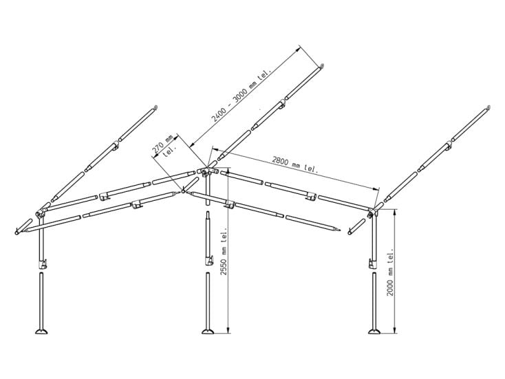 Piper armature auvent PowerGrip acier 28 mm taille 8 - 10