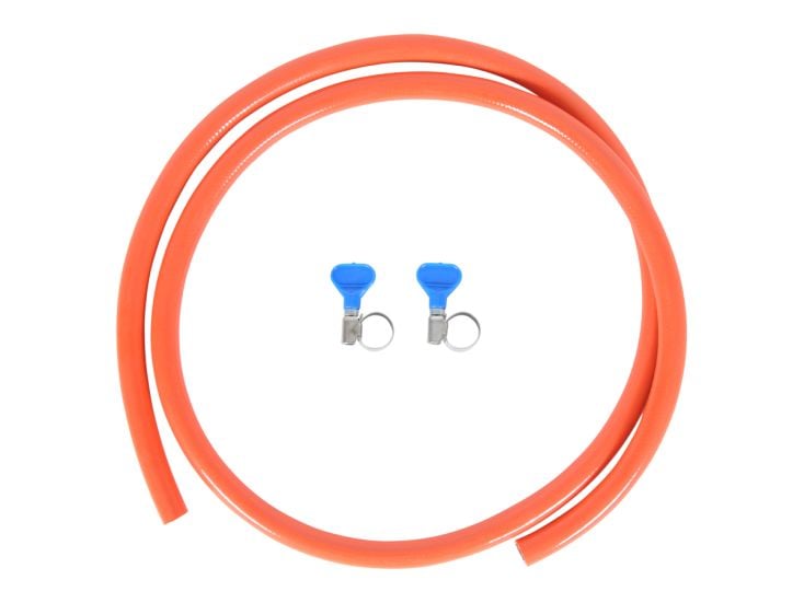 tuyau de gaz Obelink avec colliers de serrage - 1,5 m