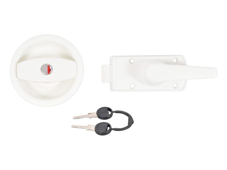 Serrure de porte universelle blanche Gimeg