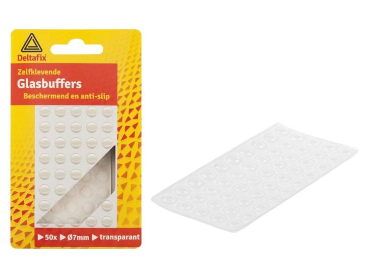 Deltafix tampons de verre transparent auto-adhésif 50 pièces