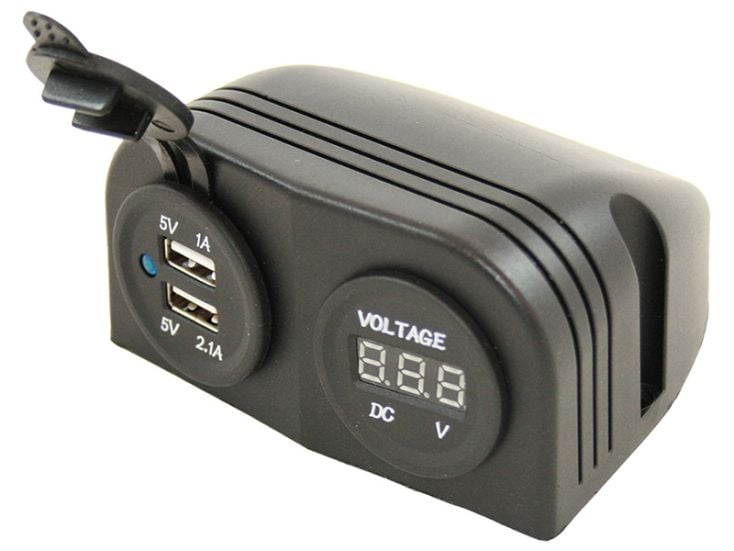 Haba socle en saillie avec ports USB et voltmètre