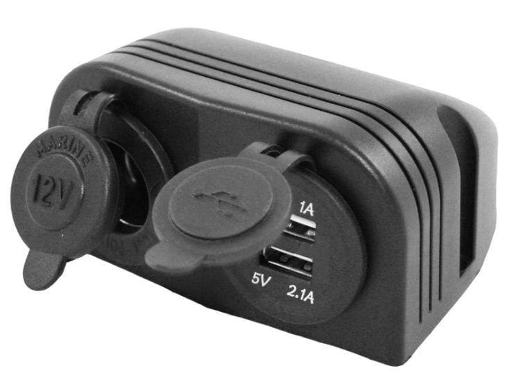 Haba prise en saillie 12 volts + 2x USB