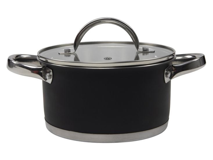 Casserole en acier inoxydable ø 18 cm Noir