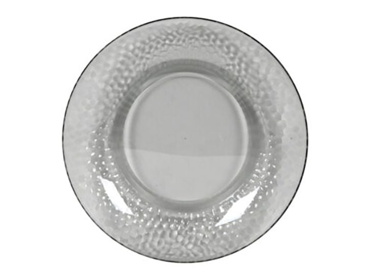 Assiette transparente grise Ø27 cm