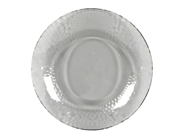 Assiette transparente grise Ø20 cm