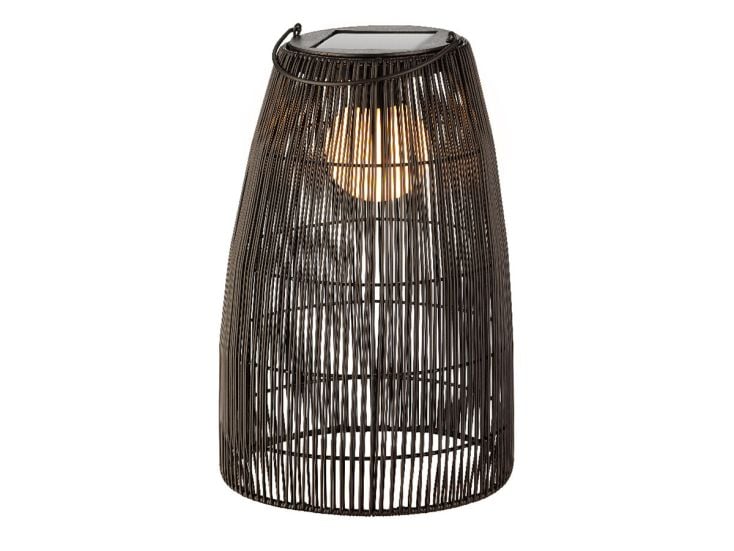 Lumineo Black lanterne solaire stable en rotin Lumineo Black lanterne solaire stable en rotin