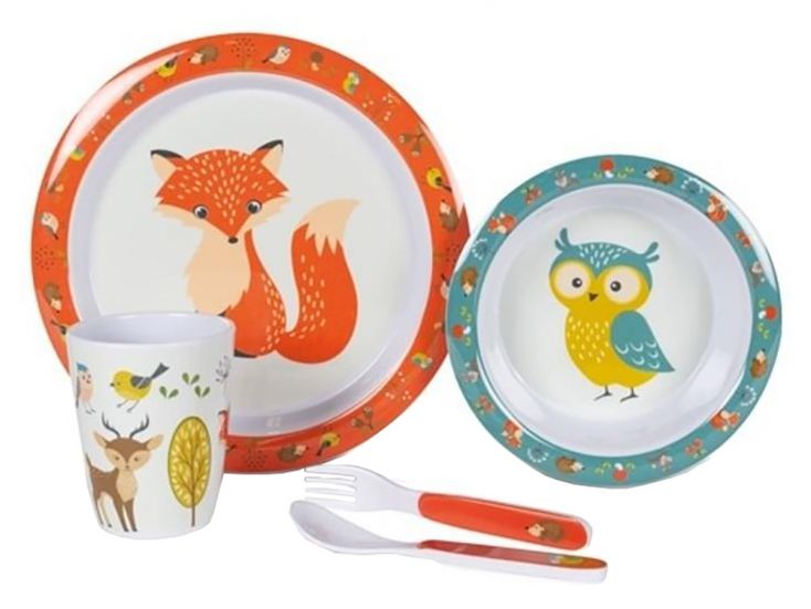 Kampa Woodland Creatures set de vaisselle pour enfants 5 pièces
