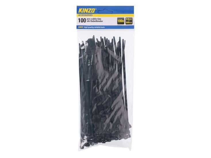 Attaches de câble Kinzo 4,8 x 200 mm
