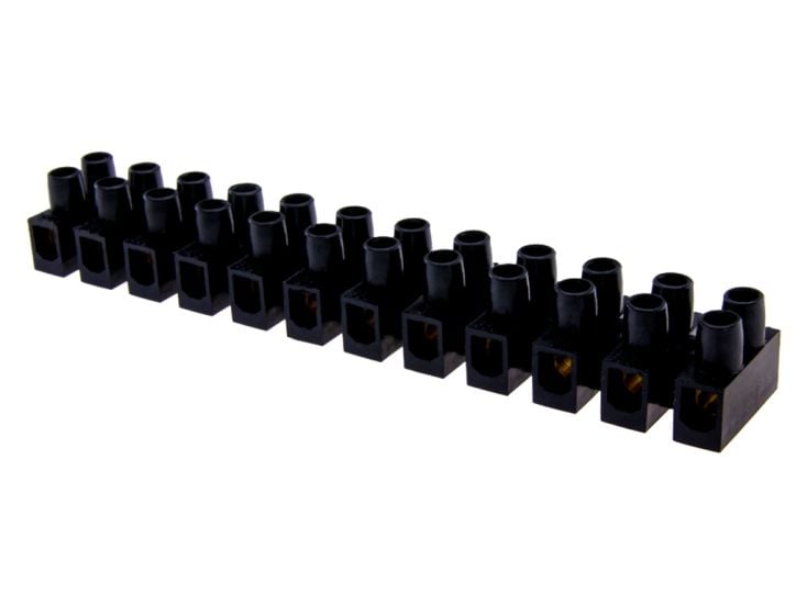 Barrette de raccordement domino 12 pôles noire