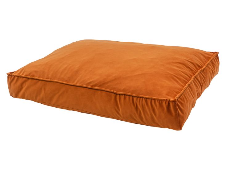 Madison Medium Lounge Velours orange coussin pour chien