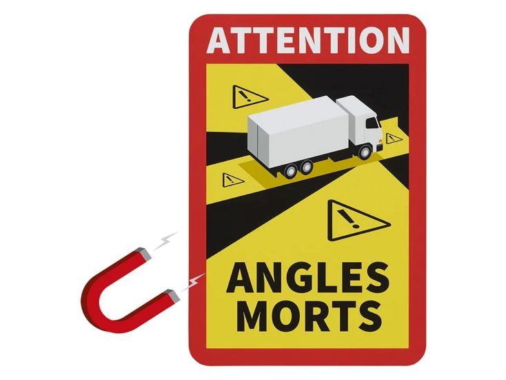 Autocollant magnétique "Attention" Camping-car