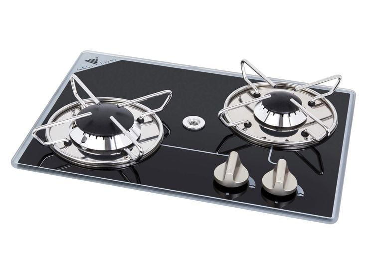 Navy Load plaque de cuisson gaz en verre 2 feux 38 x 28