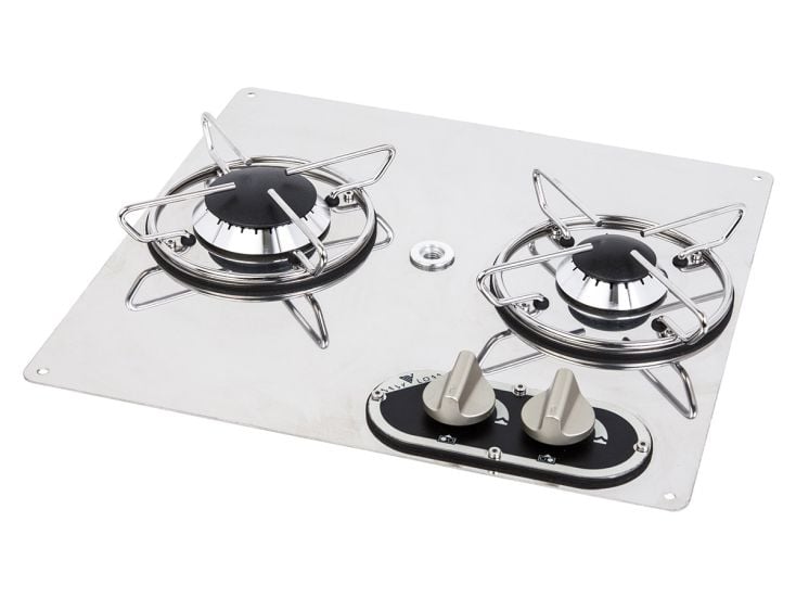 Navy Load plaque de cuisson gaz 2 feux 38 x 36 en inox