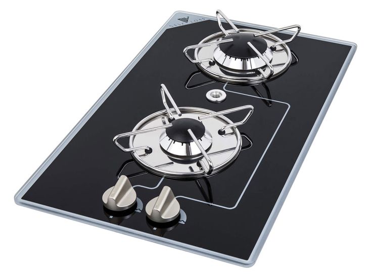 Navy Load plaque de cuisson gaz en verre 2 feux 50 x 30