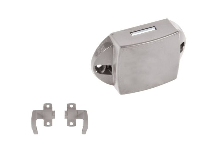 Obelink verrou espagnolette à bouton poussoir avec crochets de verrouillage - Silver
