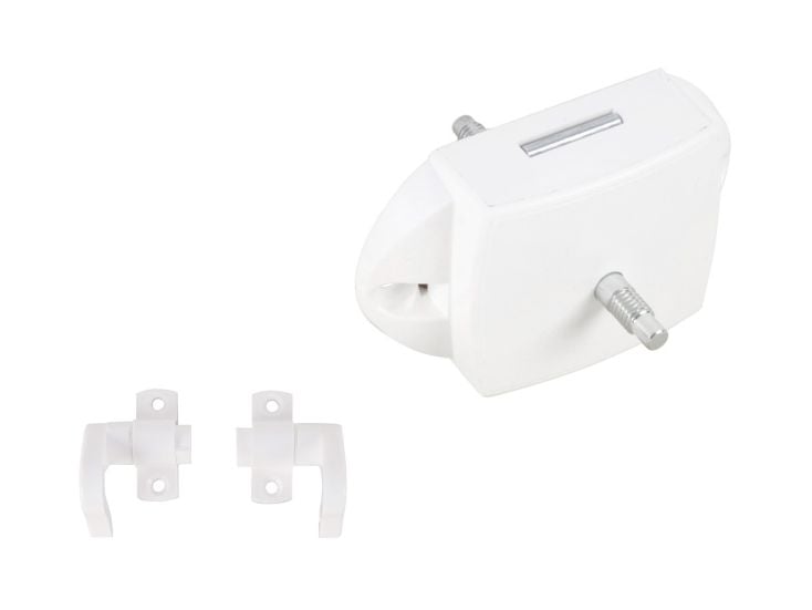 Obelink verrou toilettes par bouton poussoir avec crochets de verrouillage - White