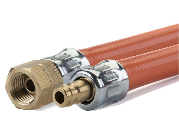Obelink 1/4" gauche x raccord rapide tuyau de gaz PVC - 1,5 m
