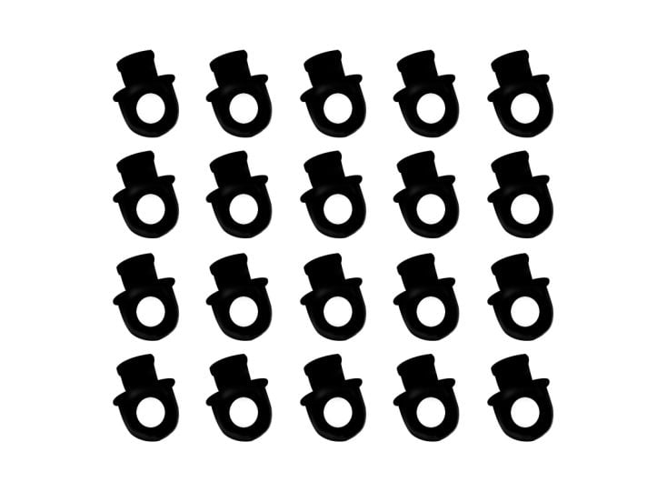 Obelink Ösi crochets à rideaux (lot de 20 pièces) - noir