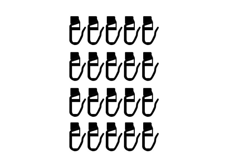 Obelink Glisseurs de rideau avec crochet (lot de 20) - noir