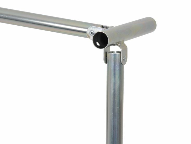 Piper pièce d'angle droite armature auvent acier 25 mm