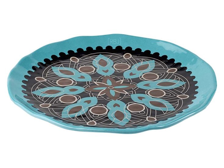 Rebel Outdoor assiette plate bleue