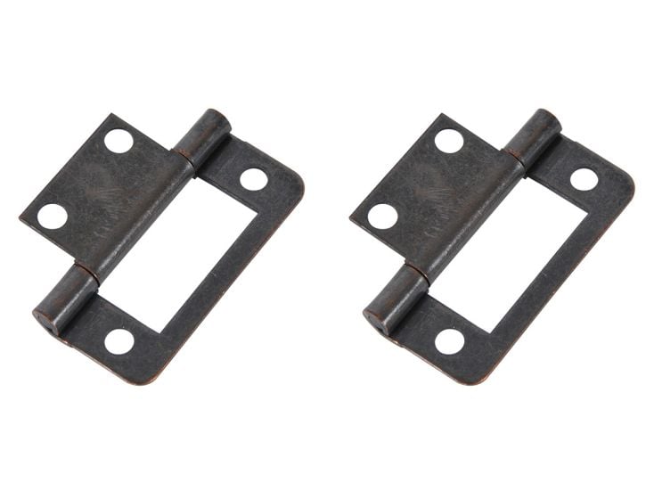 Charnières plates moyennes - Anthracite