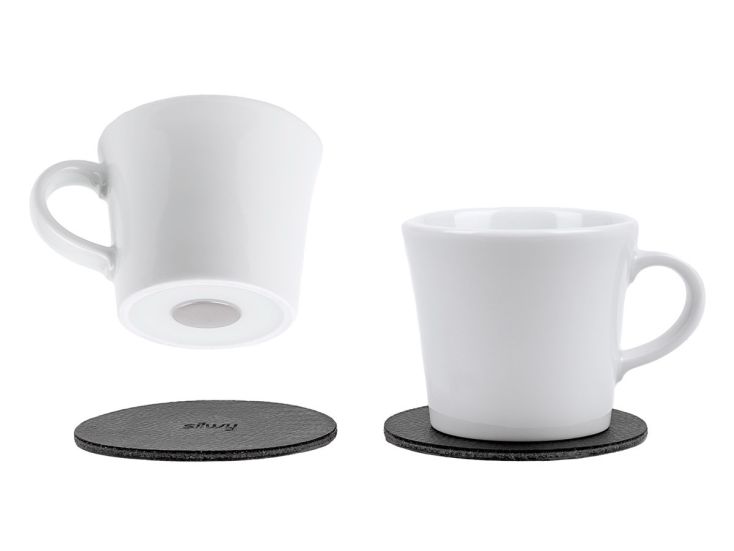 Silwy Tasses à expresso magnétiques en porcelaine