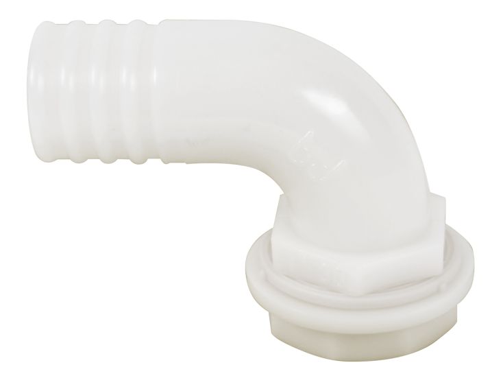 Raccord de tuyau coudé avec écrou 30 mm