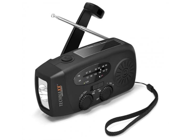 Technaxx TX-238 radio solaire d'urgence à manivelle